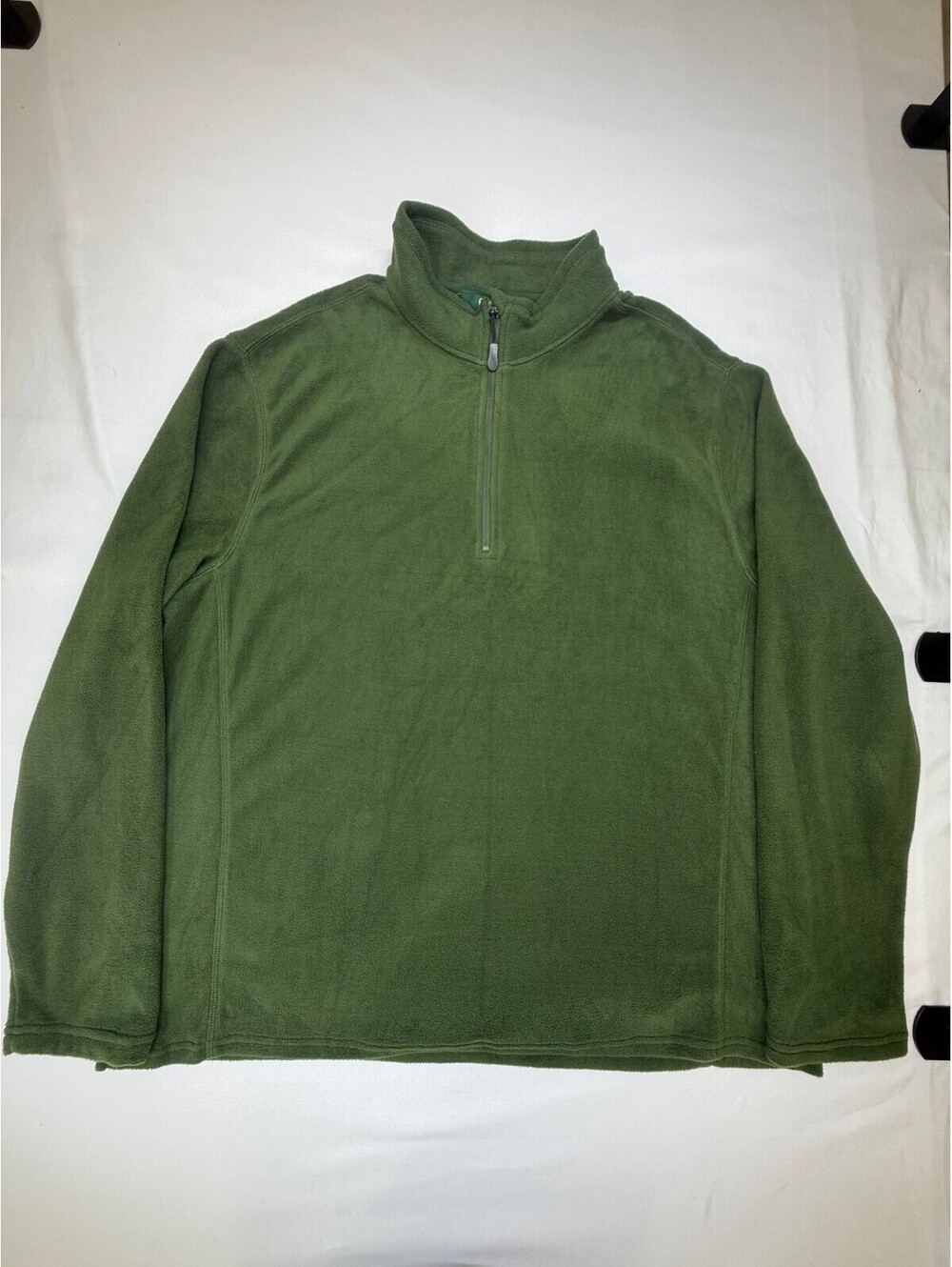 Outdoor Life Men's Sweatshirt Pullover Microfleece Quarter Zip Size XXL Green